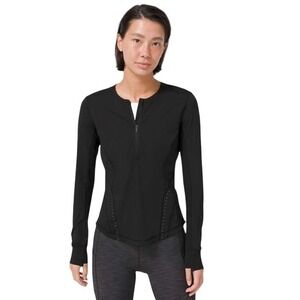 Lululemon Flash Forward Half Zip, Black, Size 6